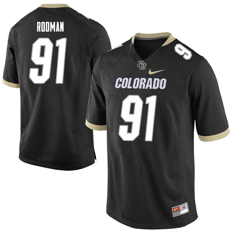 Men #91 Na'im Rodman Colorado Buffaloes College Football Jerseys Sale-Black